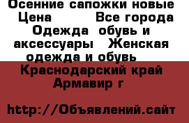 Осенние сапожки новые › Цена ­ 600 - Все города Одежда, обувь и аксессуары » Женская одежда и обувь   . Краснодарский край,Армавир г.